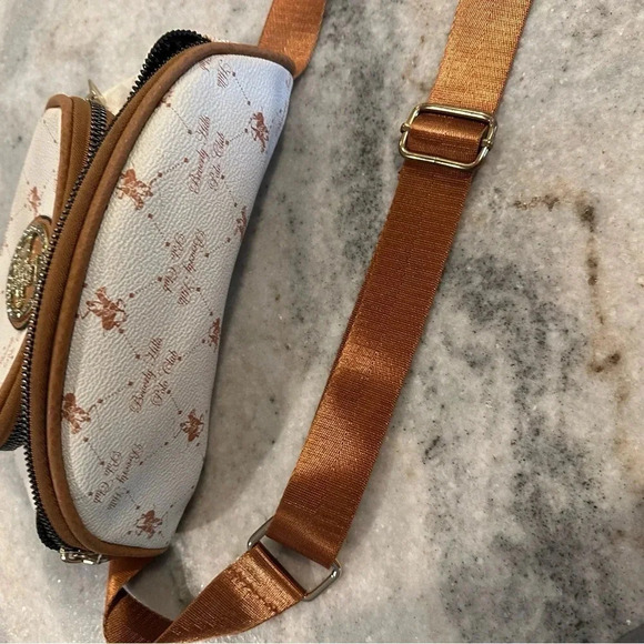 Beverly Hills Polo Club Fanny Pack White and Brown Adjustable Waist Size O/S - Picture 8 of 8